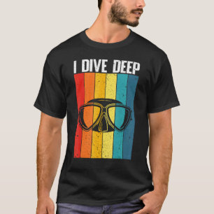Sunset Design Of I Dive Deep For Divers T-Shirt
