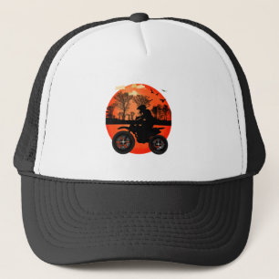 Sunset Dirt Bike Rider Adventure Silhouette Trucker Hat
