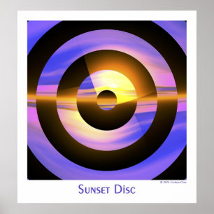 Sunset Disc Poster