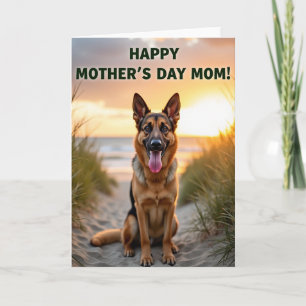 Sunset Dog Mothers Day Card