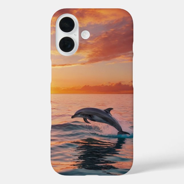 Sunset Dolphins Case-Mate iPhone Case (Back)