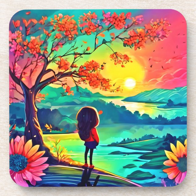  Sunset Dreamer by the River Coaster (Front)
