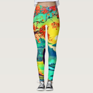 Sunset Dreamer by the River Leggings