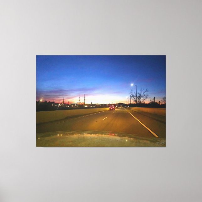 Sunset Drive Canvas Print (Front)