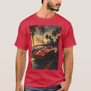 Sunset Drive Mercedes Sports Car friends retro T-Shirt