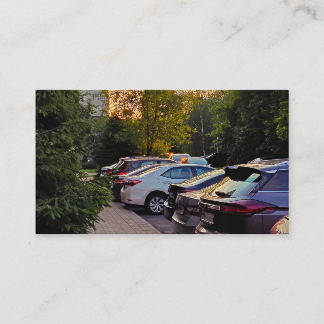 Sunset Driveway Enclosure Card – Customisable (Front)