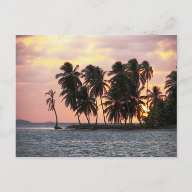 Sunset, E Lemmons, Kuna Yala, Panama Postcard (Front)