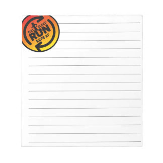 Sunset Eat Sleep Run Repeat Runners Lined  Notepad