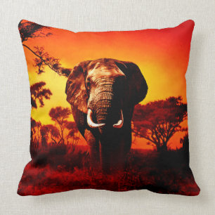 Sunset Elephant Cushion