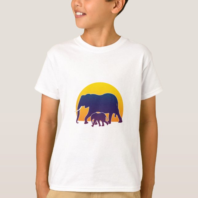 Sunset Elephants T-Shirt (Front)