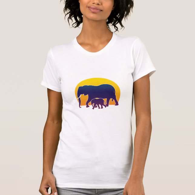Sunset Elephants T-Shirt (Front)