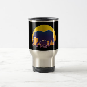 Sunset Elephants Travel Mug