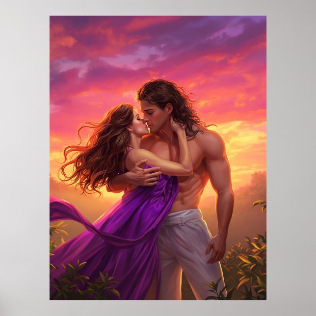 Sunset Embrace of Love Poster (Front)