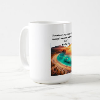 Sunset Escape Quote T-Shirt Coffee Mug