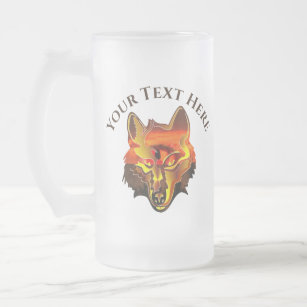 Sunset Eye of The Wolf 2106 Frosted Glass Beer Mug