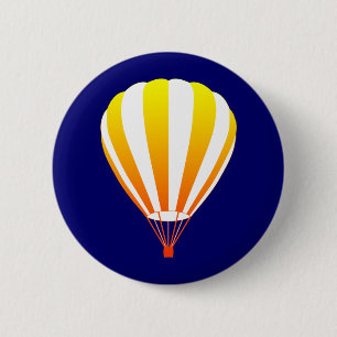 sunset fade hot air balloon 6 cm round badge