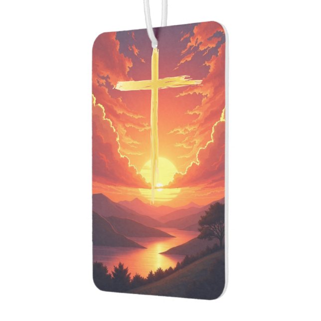 Sunset /Faith Car Air Freshener (Left)