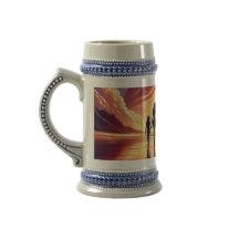 Sunset Family Beach Walk Beer Stein – Mug