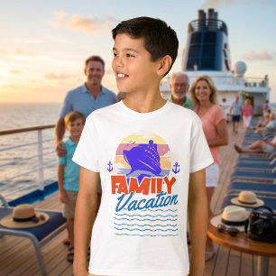 Sunset Family Cruise Orange Kids T-Shirt
