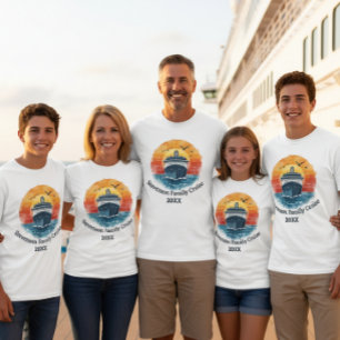 Sunset Family Name Vacation Cruise Ship Keepsake T-Shirt