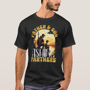 Sunset Father & Son Fishing Partners, Fishing Fath T-Shirt