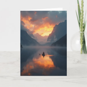 Sunset Fathers Day Lake View Card