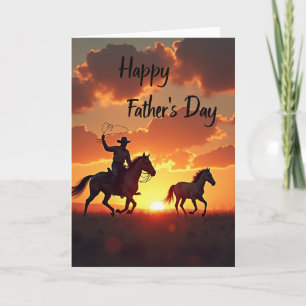 Sunset Fathers Day Lasso Card