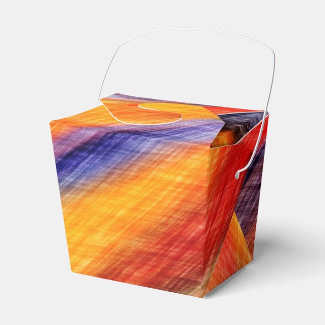 Sunset Favour Box Abstract Colours (Front Side)