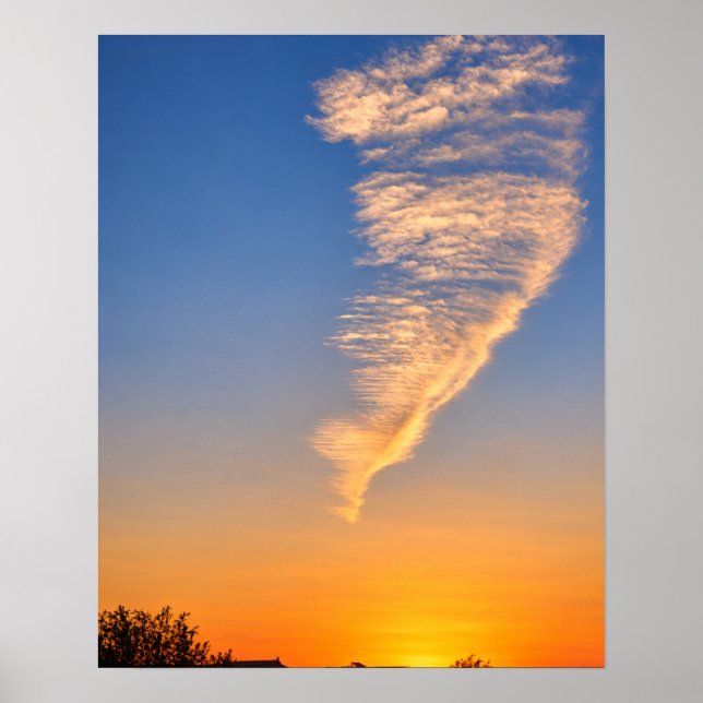Sunset Feather Cloud 16x20 Unframed Art Print (Front)