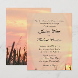 Sunset Field Wedding Invitation