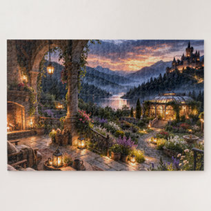 Sunset Fireside Terrace Jigsaw Puzzle