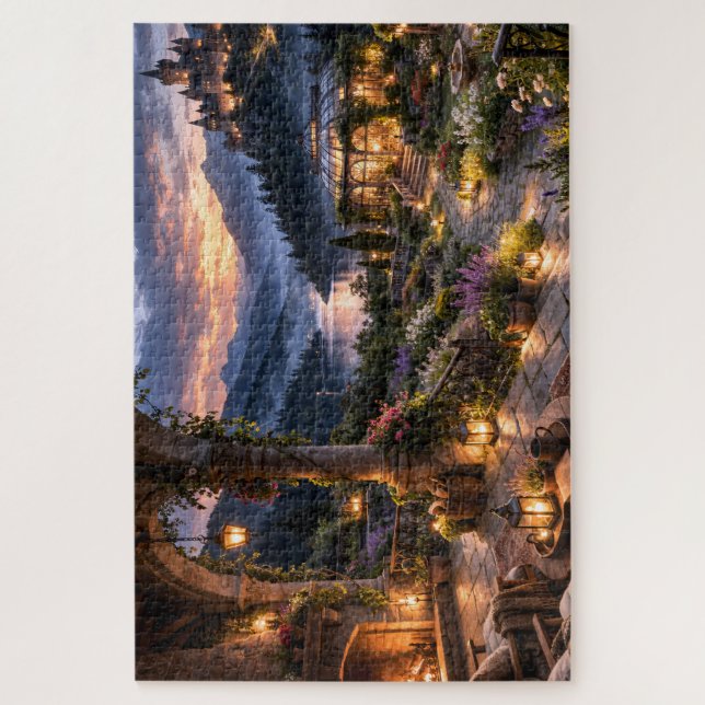 Sunset Fireside Terrace Jigsaw Puzzle (Vertical)