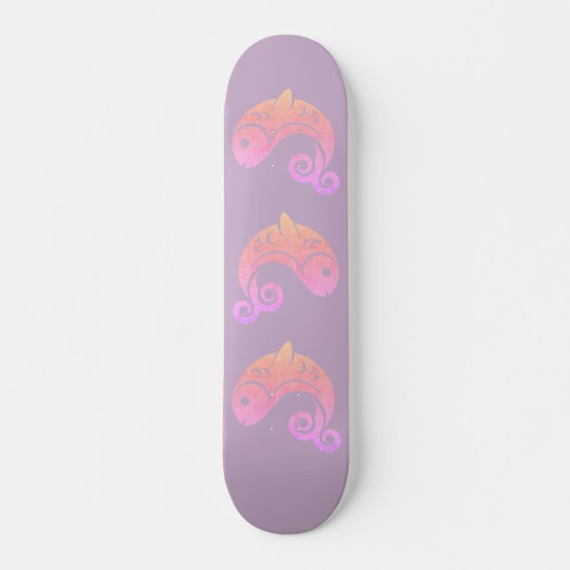 sunset fish skateboard (Front)