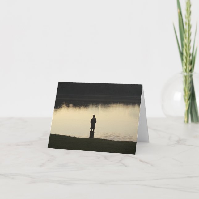 sunset fisherman card (Front)