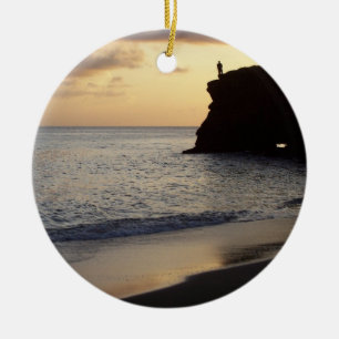 Sunset Fisherman Ornament