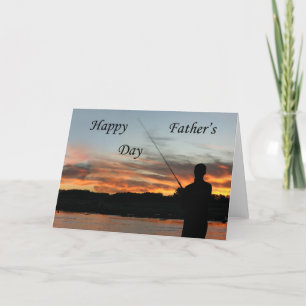 Sunset fishing Father's Day card