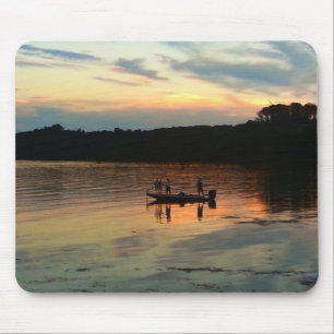 Sunset Fishing Mouse Mat