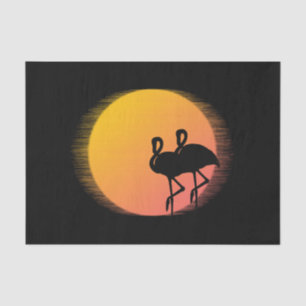 Sunset Flamingos Tissue Paper