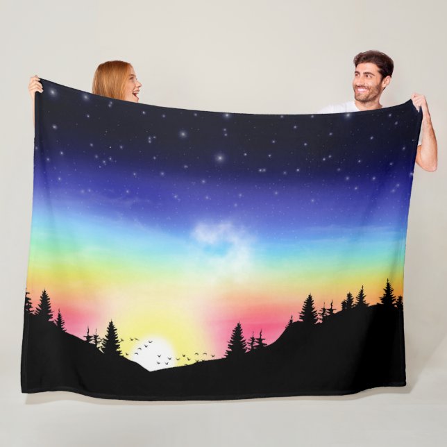 Sunset Fleece Blanket (In Situ)