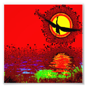 Sunset Flight – Vibrant Art Print