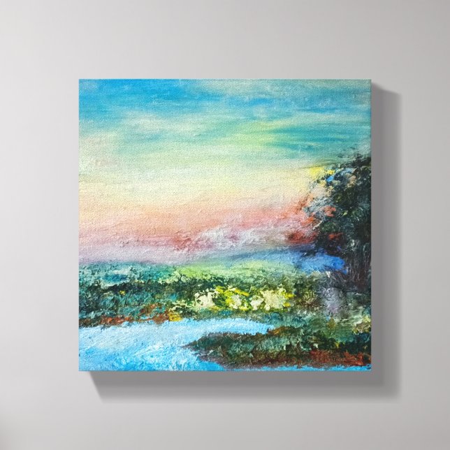Sunset Flow - Artistic Wall Art (Front)
