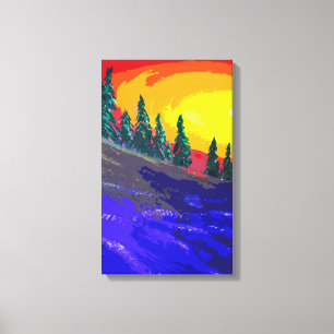 Sunset Forest Canvas Print
