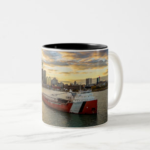 Sunset Freighter Two-Tone Coffee Mug