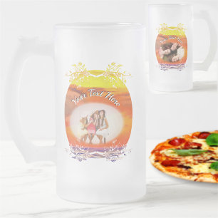 Sunset Friends 2443 Frosted Glass Beer Mug