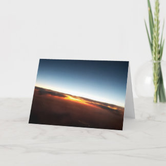 Sunset from Aeroplane Thank You Card