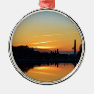 Sunset from Capitol Hill. Metal Tree Decoration