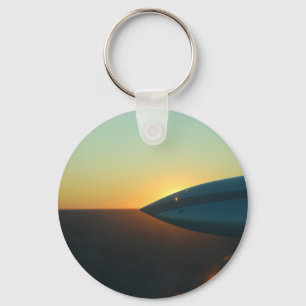 Sunset from Cessna 310 Key Ring