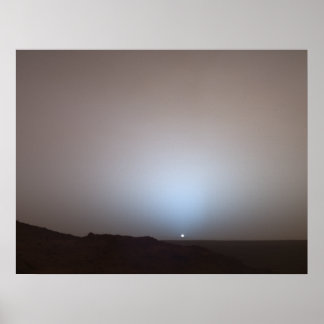 Sunset from Mars Poster