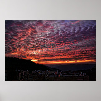 Sunset from Mount Herzl Poster