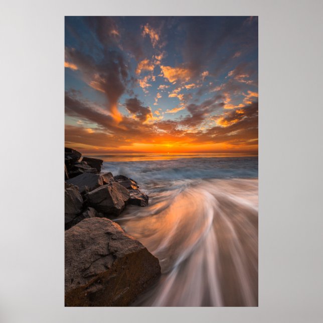 Sunset from Tamarach Beach Poster (Front)